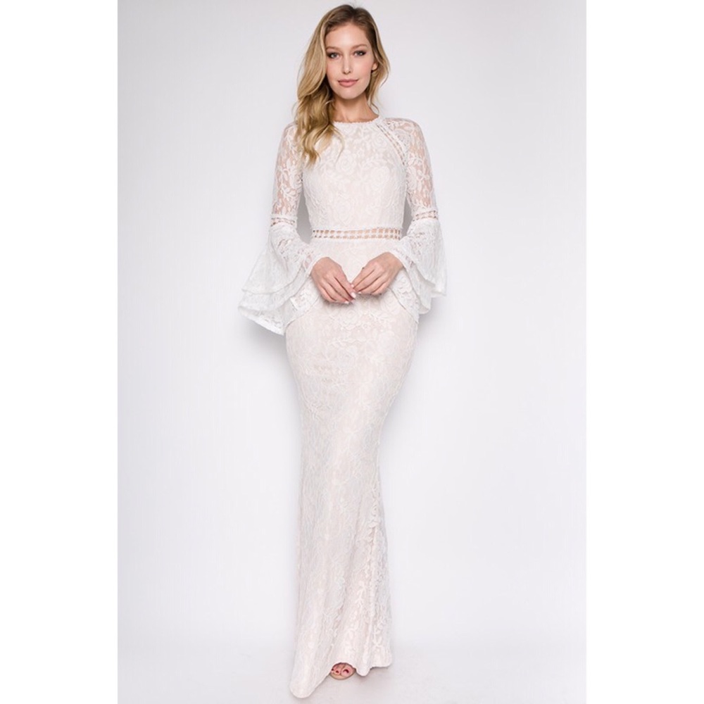 White Lace Formal Dress - Picture 8 of 8